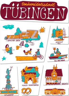 Produktbild von Tübingen Wimmelbild Kühlschrankmagnete Set