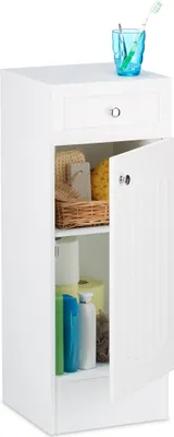 Obrázek produktu pro Relaxdays 10020969, Bílá, Volně stojící, 1 police/polic, 1 zásuvka/zásuvek, 1 dveře/dveří, Dřevovláknitá deska střední hustoty (MDF)