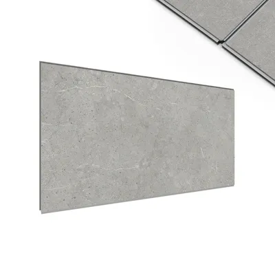 Produktbild von IZODEKOR SPC Wandpaneele 60x120 cm – Wasserdichte Wandverkleidung für Bad, Dusche & Küche - Stein Grau