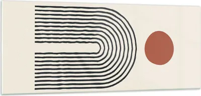 Produktbild von Bilder auf glas - Einteilig - Abstraktion Grafik Linien - 100x40cm - Glasbilder - Wandbilder - Bilder - Wanddekoration aus Glas - Glas Bilder - Wandbild auf Glas - GAB100x40-5035