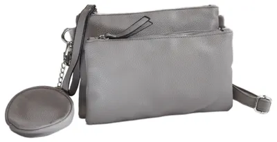 Produktbild von irisaa 3 in 1 Umhängetasche Damen, Klein Crossbody Bag mit abnehmbarem Münzbeutel & Schultergurt, Schultertasche Handtasche für Alltag, Reise & Party