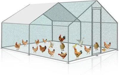 Produktbild von Hühnerstall Hühnerhaus Außenhaus Drahtgeflecht Punktüberdachung 3x4x2m