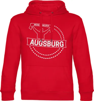 Produktbild von multifanshop Kapuzen Sweatshirt - Augsburg - Meine Fankurve, rot, Größe M
