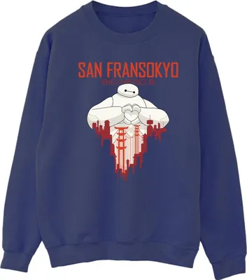 Produktbild von Disney - "Big Hero 6 San Fransokyo" Sweatshirt für Damen BI11595 (S) (Marineblau)
