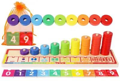 Produktbild von Holz Stapelringe und Zählspiel für Kinder
