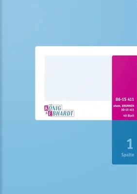 Obrázok produktu pre 10X König & Ebhardt 8615411 Spaltenbuch A5 1Spalte 40Bl