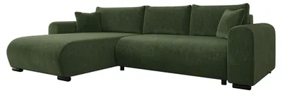 Produktbild von MIRJAN24 Ecksofa Merkos, Wohnzimmer L-Form mit Bettkasten und Schlaffunktion, Holzkonstruktion, Seite universal (Farbe: Clara 215.10)