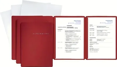 Image de PAGNA Set de candidature "Special" DIN A4 rouge 3 pièces 3 dossiers de candidature