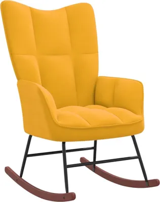 Produktbild von Schaukelstuhl Senfgelb 61 x 78 x 98 cm (B x T x H) Sitzbreite 47 cm