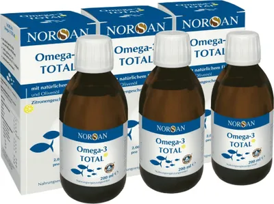 Produktbild von NORSAN Omega-3 Total 200ml Zitrone 3’er Pack