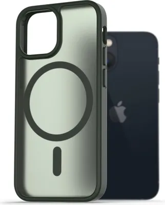 Productafbeelding van AlzaGuard matte hoesje, compatibel met MagSafe, voor iPhone 13 mini, donkergroen