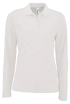 Image de SOLS - Polo « Perfect » pour femmes à manches longues LT2512 (S) (blanc)