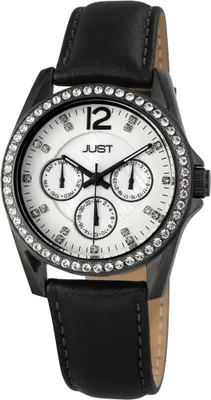Produktbild von Just JU099 Analog Damenuhr mit Multifunktionsuhrwerk und Echtlederband -59,95€
