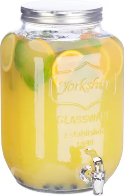 Produktbild von Relaxdays Getränkespender 8 l Glas Zapfhahn Retro Saftspender Gastro Vintage (29,95)