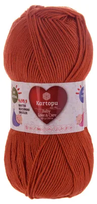 100g Strickgarn Kartopu Baby Love and Care dunkelorange