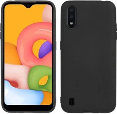 Produktbild von Silikon Hülle Bumper Basic kompatibel mit SAMSUNG GALAXY A01 A015F Case TPU Soft Handyhülle Cover Schutzhülle Schwarz