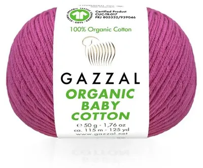 Produktbild von Wolle Gazzal Organic Baby Baumwolle 454 piwonia - Stricken & Häkeln