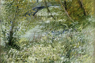 Zdjęcie produktu dla Plakat 30x20cm River Bank in Springtime, Van Gogh Vintage