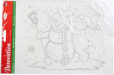 Produktbild von Selbstklebender Fensteraufkleber Schneemänner