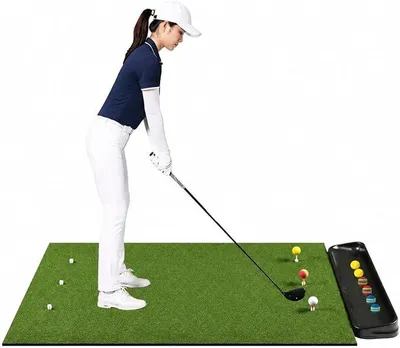 Imagen del producto de Alfombrilla de tee de golf plegable, alfombrilla de golpeo para análisis de swing y entrenamiento de golf, apta para uso en interiores y exteriores, ideal para practicar el swing. Estilo 2