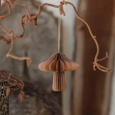 Produktbild von Papieranhänger Pilz - braun