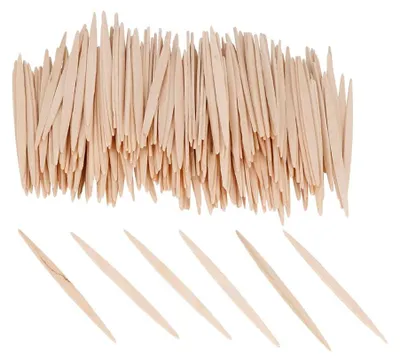 Flache Holzstäbchen 65 mm, 250 Stück, Bastelholz natur
