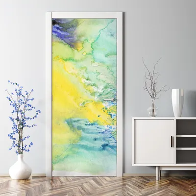 Produktbild von Dekorative Türposter Klebefolie selbstklebend Wandaufkleber Bunte Abstraktion 85 x 200 cm