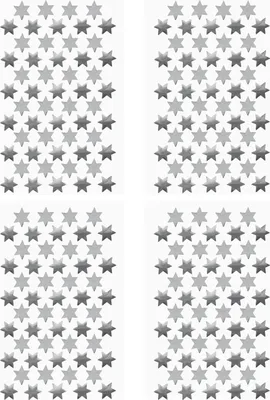 Produktbild von Oblique Unique 216 Sterne Sticker Stern Aufkleber für Weihnachten Weihnachtsdeko Geschenkdeko Basteln Glänzend - silber