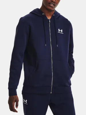 Produktbild von Under Armour Sweatshirt Ua Essential Fleece Fz Hood-Nvy 1373881-410__LG