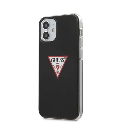 Productafbeelding van Guess Guhcp12Spcuctlbk iPhone 12 Mini 5.4 inch, zwart/zwart, harde hoes, Triangle collectie