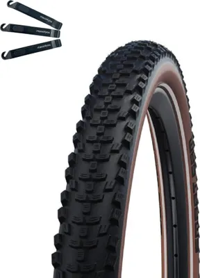Image de 1 x pneu de vélo Schwalbe Smart Sam Double Defense ADDIX Performance Line noir/bronze 65-622 (29x2,60) avec démonte-pneu