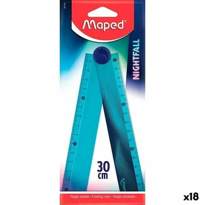 Obrázek produktu pro Pravítko Maped Nightfall Blue Plastic 30 cm 18 kusů