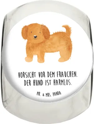 Produktbild von Mr. & Mrs. Panda Kaffeedose Hund Flauschig XL 2000ml - Weiß - Geschenk, Witzig, Vorratsdose, Vorratsglas, aufbewahrungsglas, Bonbonglas, Hundemotiv, Niedlich, Hunde