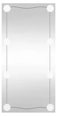 Image de vidaXL Miroir mural avec lampes LED 30x60 cm Verre Rectangulaire