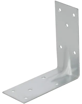 Produktbild von Winkelverbinder aus Stahl für Zimmererarbeiten, verstärkt, 120 x 120 x 60 mm, KI-generiertes Bild