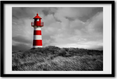 Produktbild von Bild 60x40 MDF-Rahmen, Wandkunst Leuchtturm