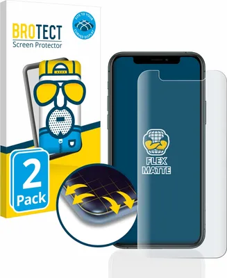 Produktbild von 2x BROTECT Fullscreen Schutzfolie für Apple iPhone 11 Pro Displayschutz Folie Fullcover Matt Entspiegelungsfolie