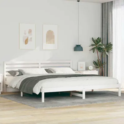 Immagine prodotto di Maison Exclusive - Letto con testiera Bianco 200 x 210 cm Legno di pino massiccio