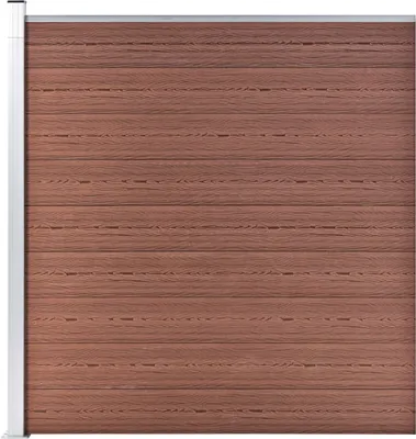 Image de Clôture de jardin WPC 175x186 cm Marron