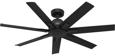 Produktbild von Energiespar Deckenventilator mit Fernbedienung Sahira Schwarz 132 cm