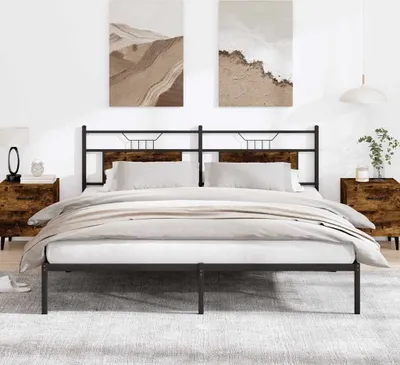 Produktbild von Bettgestell ohne Matratze Räuchereiche 160x200 cm Holzwerkstoff - Klassische Betten