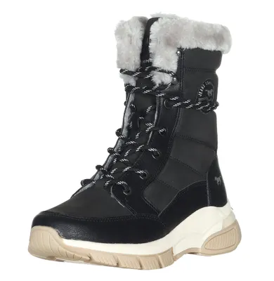 Zdjęcie produktu dla Mustang damskie buty za kostkę pikowana ciepła podszewka platforma 1481-603, rozmiar:39 EU, kolor:Szary