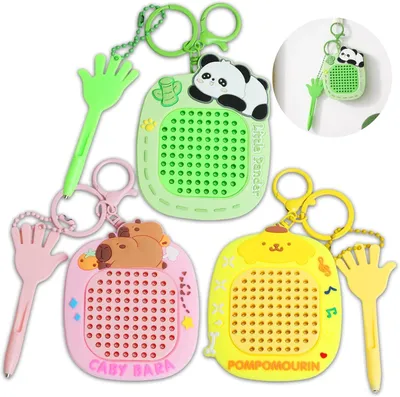 Productafbeelding van Fidget Toys - Set van 3 - Magnetisch spel - 2-in-1 design - Fidgetspeelgoedset - Sleutelhanger - Sensorisch speelgoed