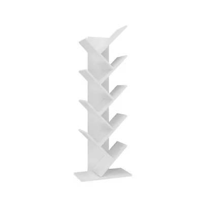 Produktbild von Weißes Standregal mit 8 Fächern, 50 cm breit, 142 cm hoch, 25 cm tief