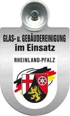 Produktbild von Einsatzschild für Windschutzscheibe - Glas- u. Gebäudereinigung im Einsatz - 309399 - Color - Region Rheinland-Pfalz