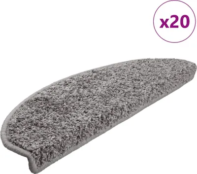 Zdjęcie produktu dla Maty na schody 20 szt. 65x21x4 cm Szare półokrągłe duże