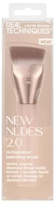 Obrázok produktu pre Štetec Real Techniques New Nudes H-Diamond na rozotieranie, štetec na nanášanie podkladu, kontúrovanie a lícenku pre dokonalé krytie tekutými alebo krémovými produktmi, hlavica v tvare diamantu