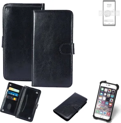 Produktbild von K-S-Trade 360° Hülle kompatibel mit HiSense A9 schwarz Kunstleder Case BookCase WalletCase Kunstlederederhülle Handyhülle, Rundumschutz Bumper