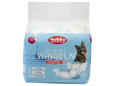 Obrázok produktu pre Plienky Nobby f. Suky 12 ks; XL ; 40 - 58 cm