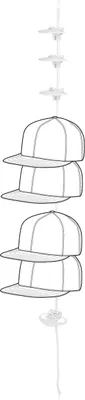Produktbild von Flexfit Caprack System Eleganter Kappenhalter & Organizer für bis zu 30 Baseball Caps und Snapbacks inklusive Befestigungsmaterial